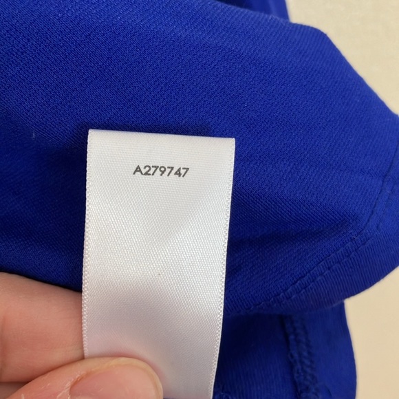 Susan Graver Royal Blue Stretch Knit Dressy Festive Top, 1X - Picture 5 of 7